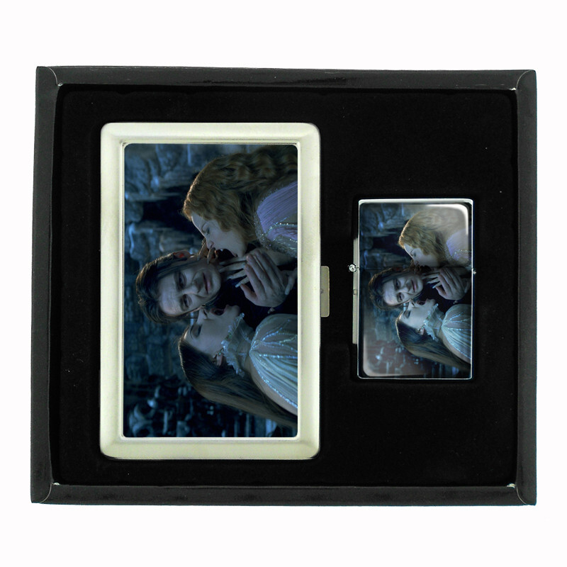 DRACULA VAMPIRE D2 CIGARETTE CASE / WALLET & LIGHTER GIFT SET