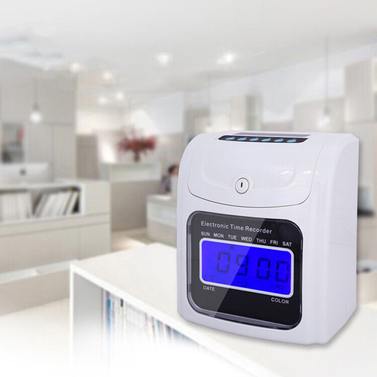 Time Clock For Employees Payroll Machine Punch In System Card Electronic Office