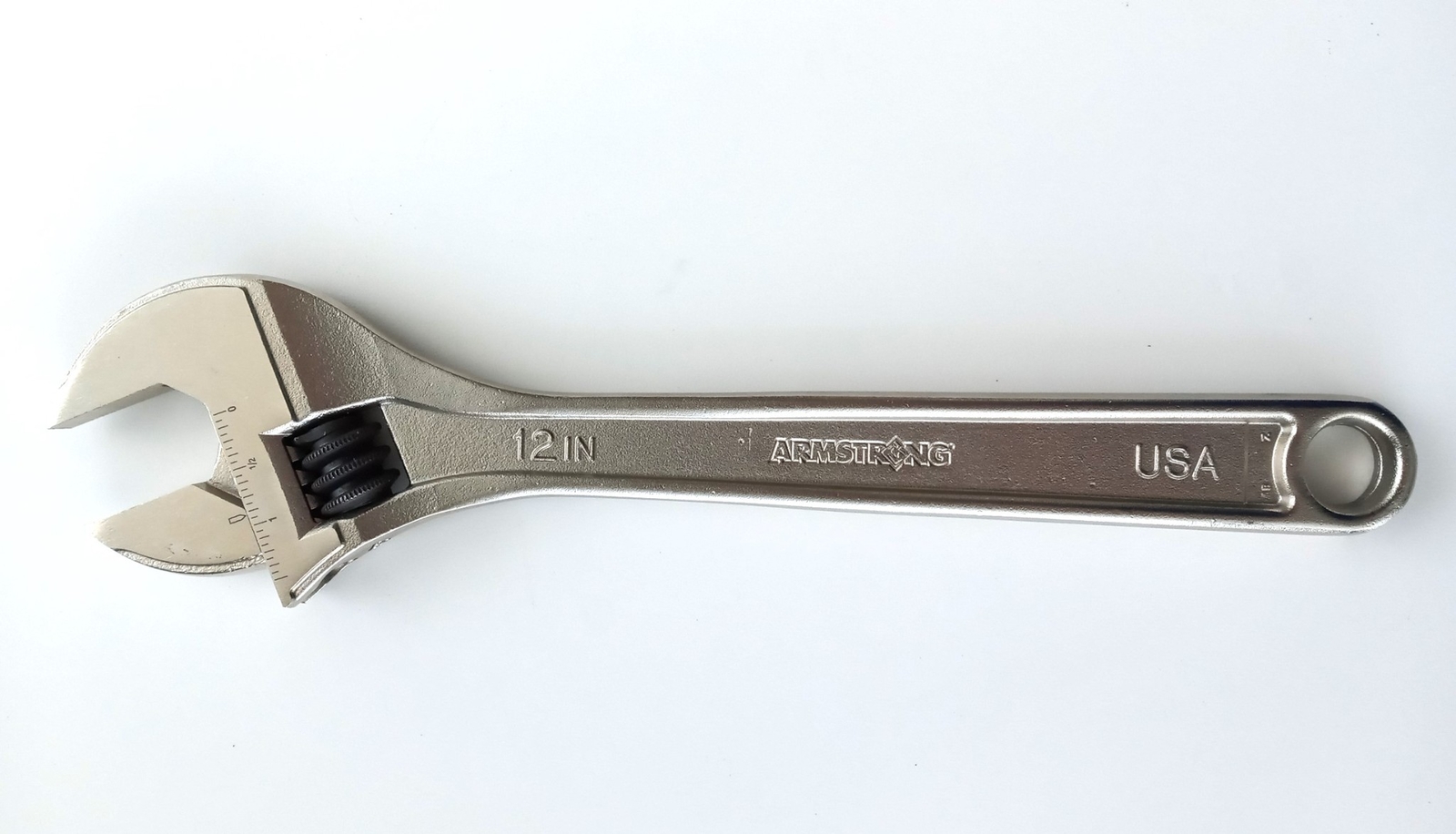 Armstrong 28-412 12" Satin Chrome Finish Adjustable Wrench USA