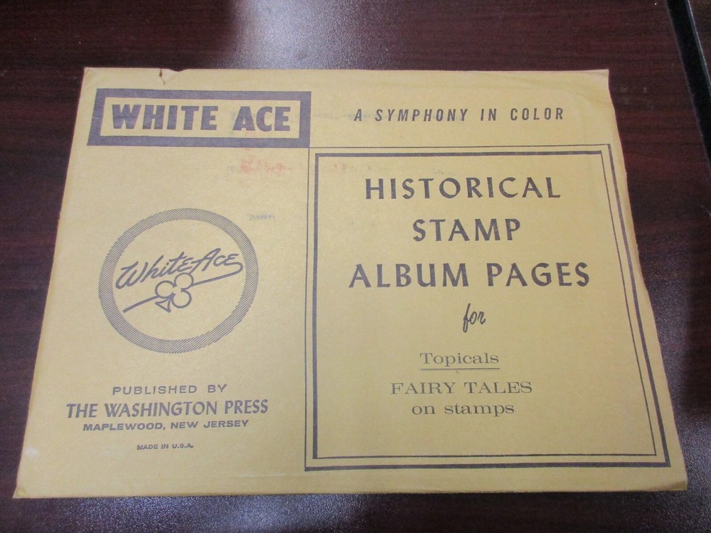 "WHITEACE"HISTORICAL STAMP PAGES #TOPICALS FAIRY  TALES ON STAMPS W/FREE SHP.