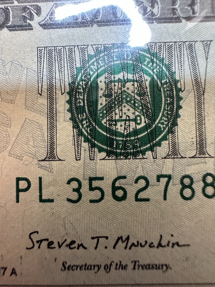 $20 BILL INK ERROR & HEAVY INK ERROR ON “6” ERROR RARE