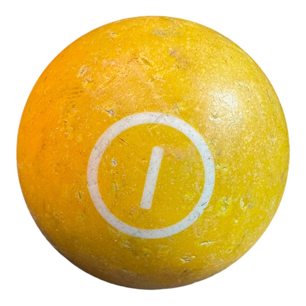VTG Billiard Pool Ball - Circle Solid Yellow #1 - 2 1/4" Diameter