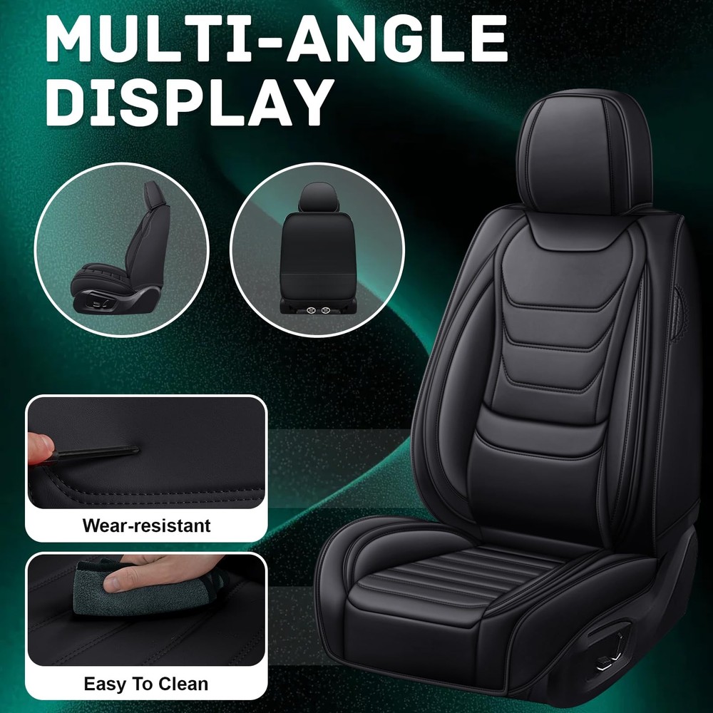 Full Coverage Seat Covers for Escape 2008-2026 Waterproof Front Set Black
