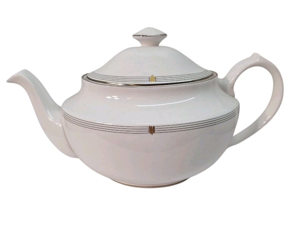 Vtg Spode Teapot Opera Platinum