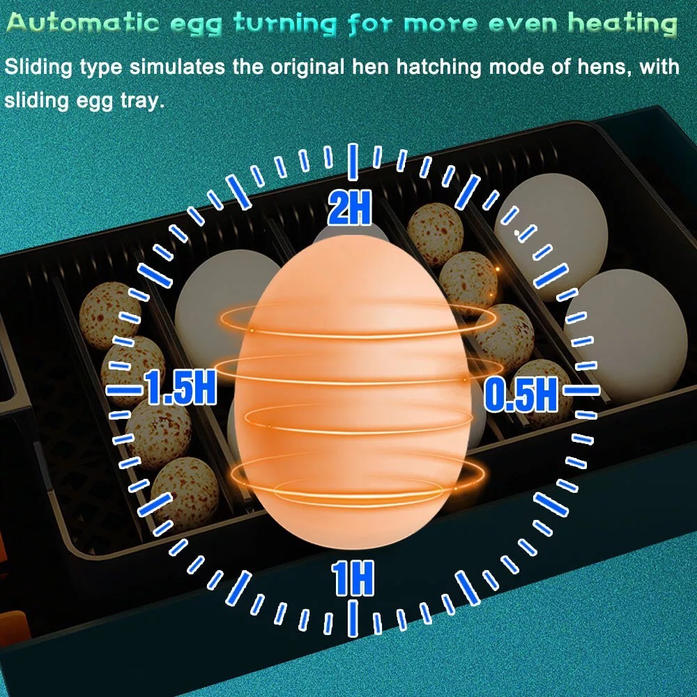 Electric Egg Hatching Automatic Rotating Chicken Quail Chick Hatcher Incubator