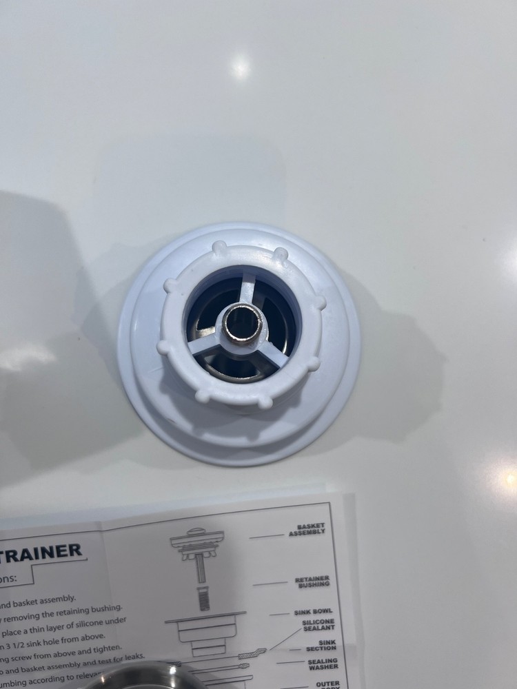 NIB 3.5" Blanco Brushed Stainless Basket Strainer