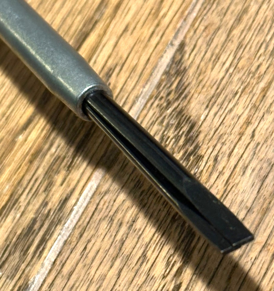 🇺🇸 Klein Tools USA Quick Wedge Split Starter Flat Tip Screwdriver Clear Red