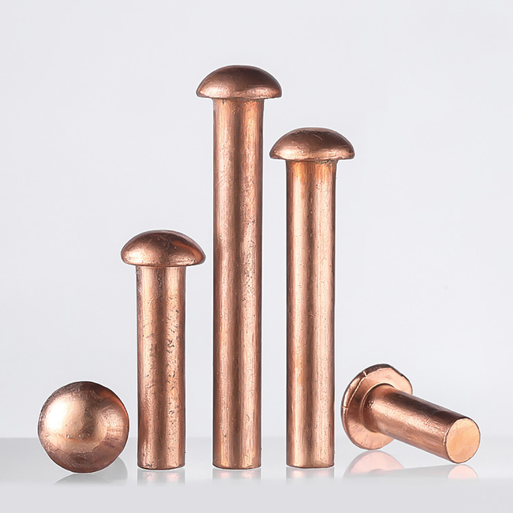 Solid Button Round Head Rivets 2mm 2.5mm 3mm 4mm 5mm 6mm 8mm Copper Dome Rivet