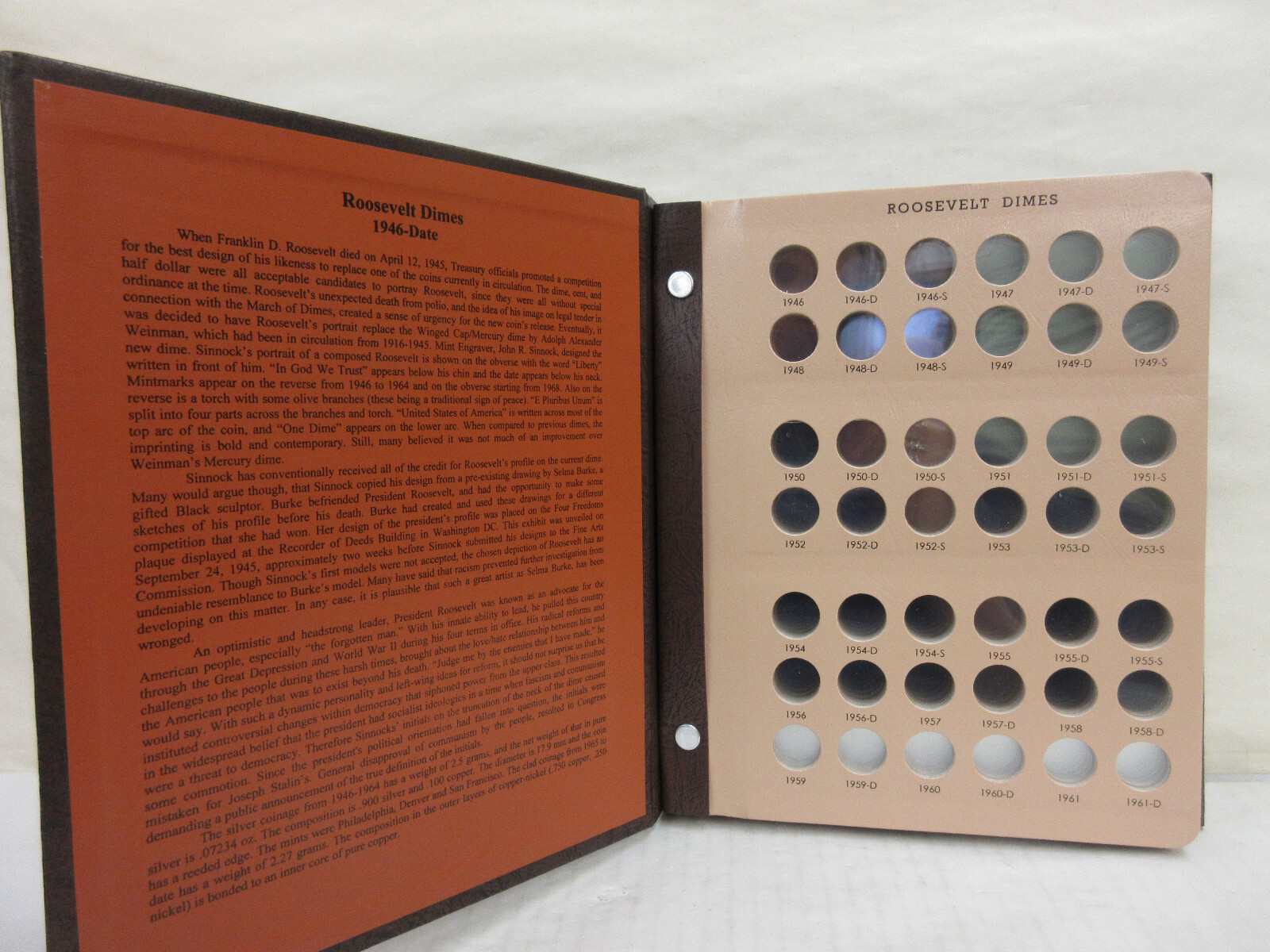 Dansco Coin Album #8125 Roosevelt Dimes 1946-Date w/ Proof Issues NEW SEALED