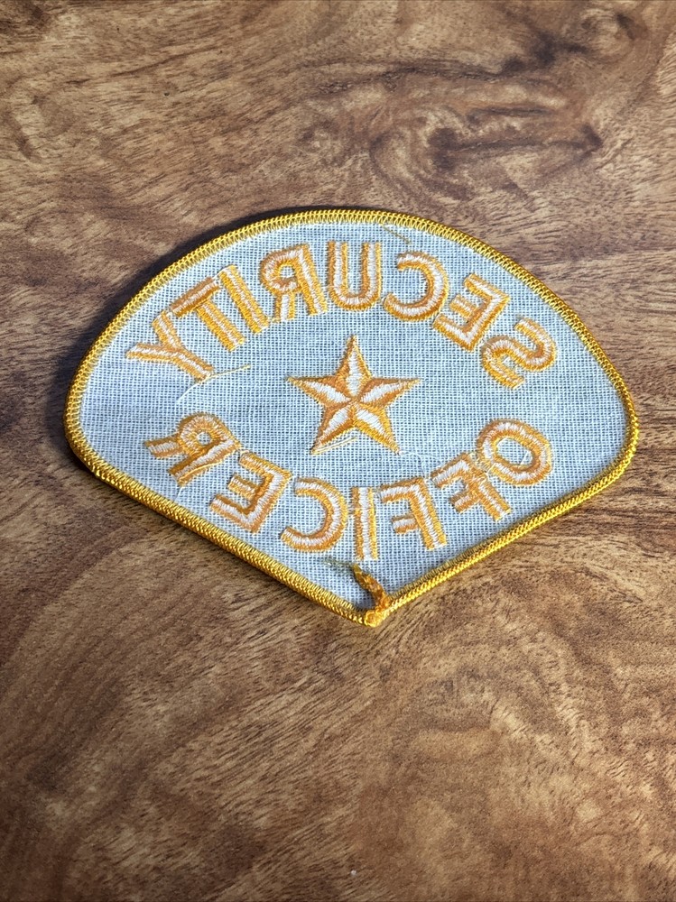 Obsolete Generic Security Officer Guard Patch 5” Iron On Black Shoulder Costume