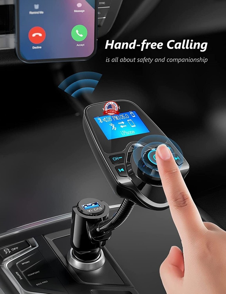 Transmisor De Audio FM Para Auto Bluetooth 5.0 USB Receptor Radio For Carro New