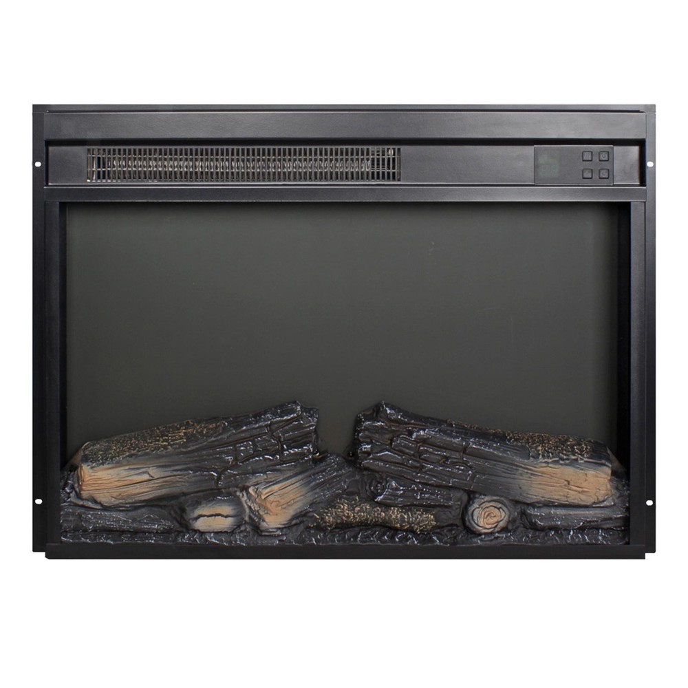 Wall Mounted Electric Fireplace Insert with Heating Function 23 Inch Realistic