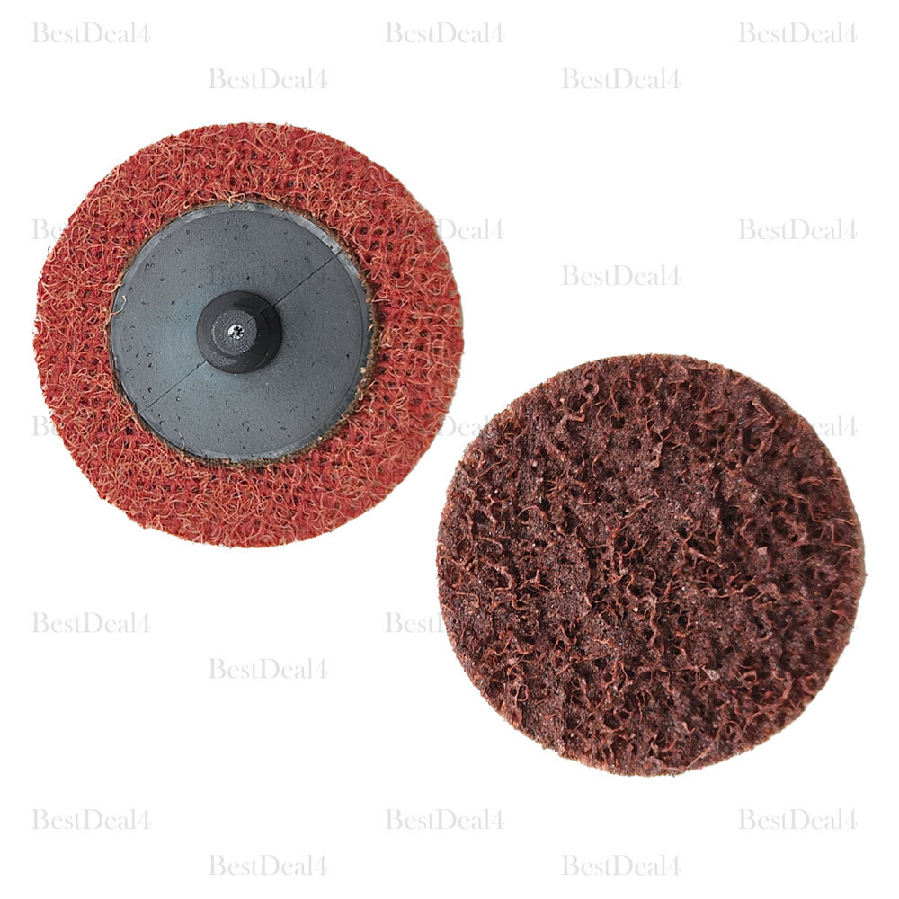 25 SET 2 Inch Maroon Quick Change Surface Prep Pads Conditioning Discs