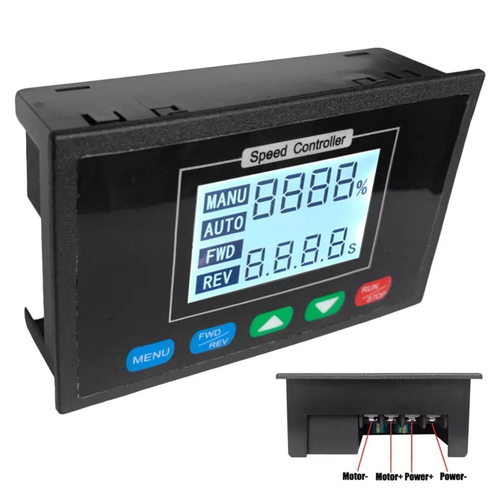 12V-48V PWM Motor Controller 40A w/ Timer Forward Reverse LCD Slow Start Stop