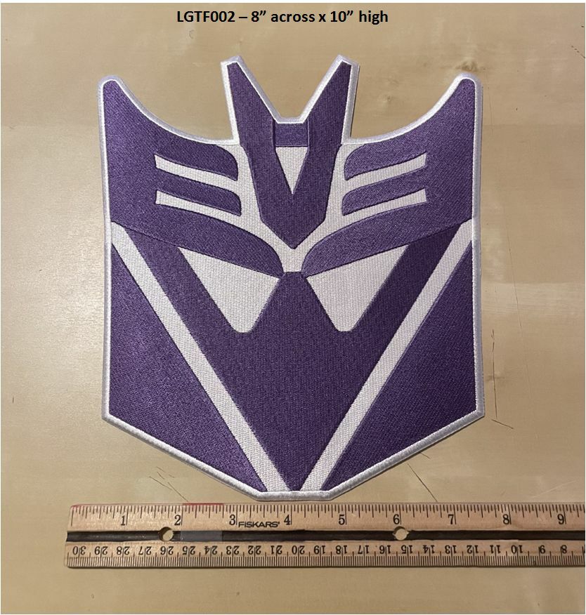 LARGE 10 INCH TRANSFORMERS DECEPTICON PATCH - LGTF002