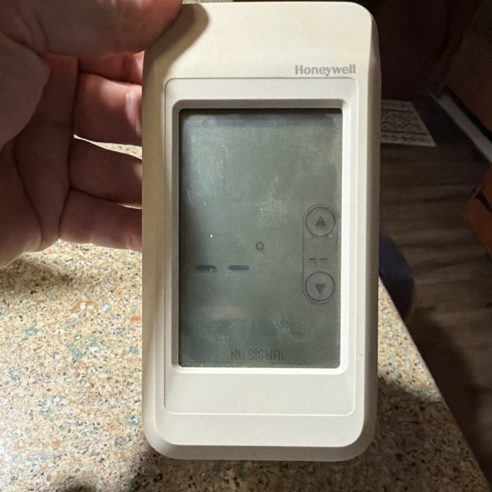 Honeywell Programmable Thermostat Beige Push Button Rectangular Plastic