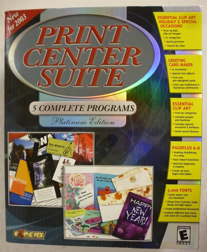 Software PC Expert Print Center Suite Platinum 5 Complete Programs OB Big Box