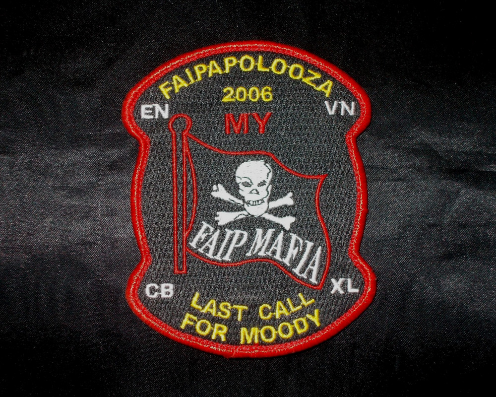 USAF 2006 FAIPAPOLOOZA MOODY & FAIP MAFIA T-1 JAYHAWK PPP HOOK & LOOP PATCH SET