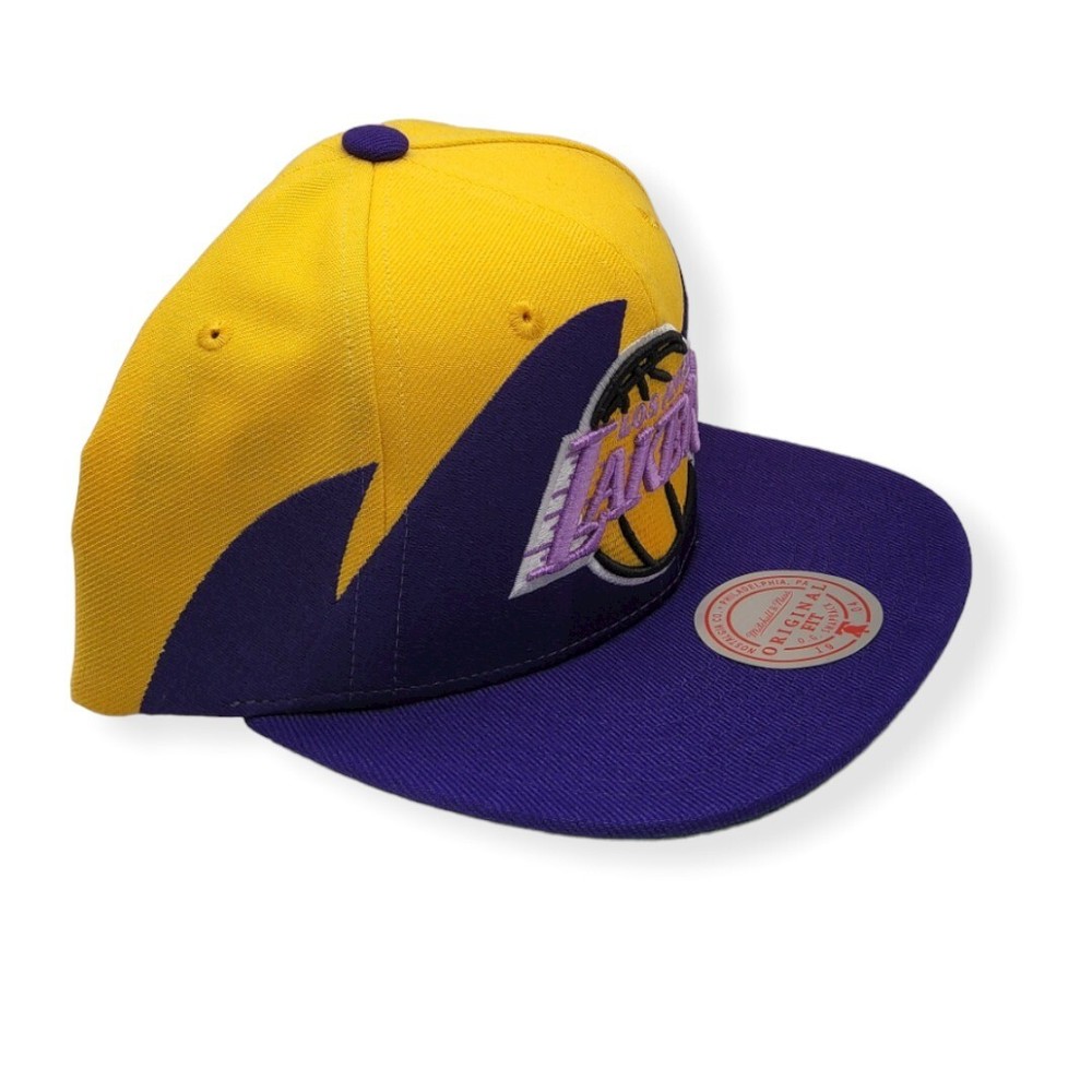 Mitchell & Ness Los Angeles Lakers Sharktooth Adjustable Snapback Hat Cap