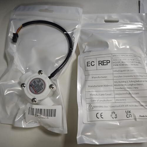 G1/2 ’’ Flow Hall Sensor BSP Thread 1-30L/Min Flow Meter POM Material Flowmet...