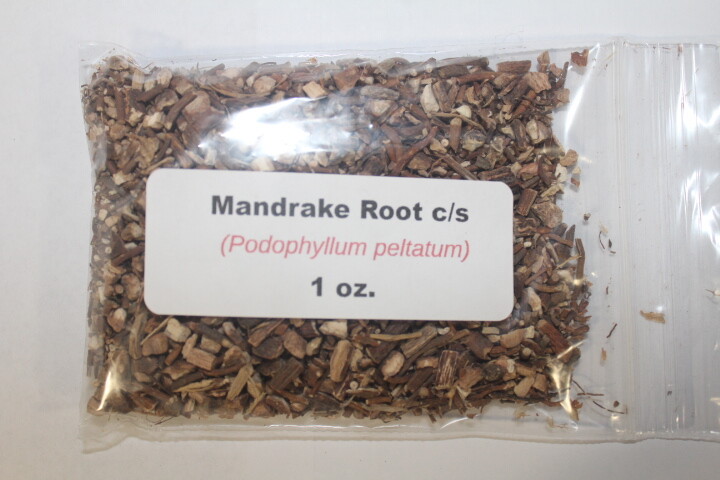 1 oz. Mandrake Root c/s (Podophyllum peltatum)