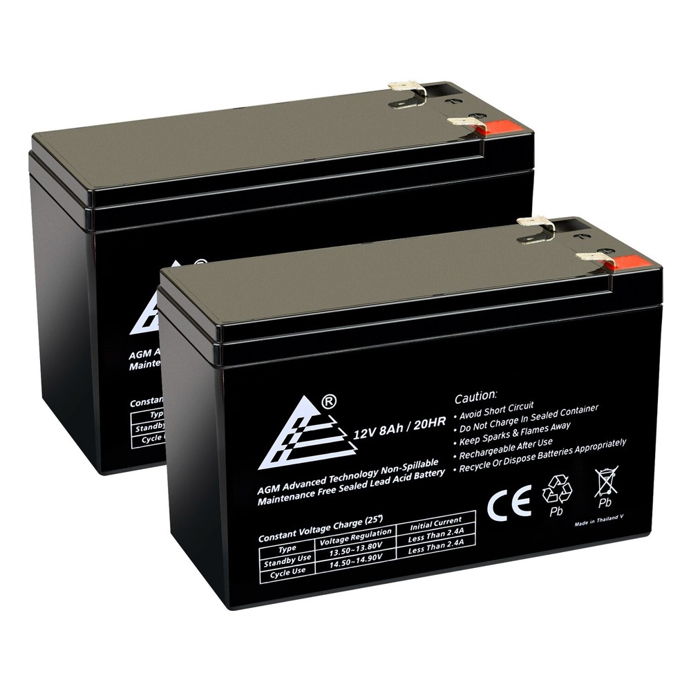 ExpertBattery 2 Pack - BATTERY REPLACEMENT. ENDURING 6-DW-7 12V 8AH UB1270