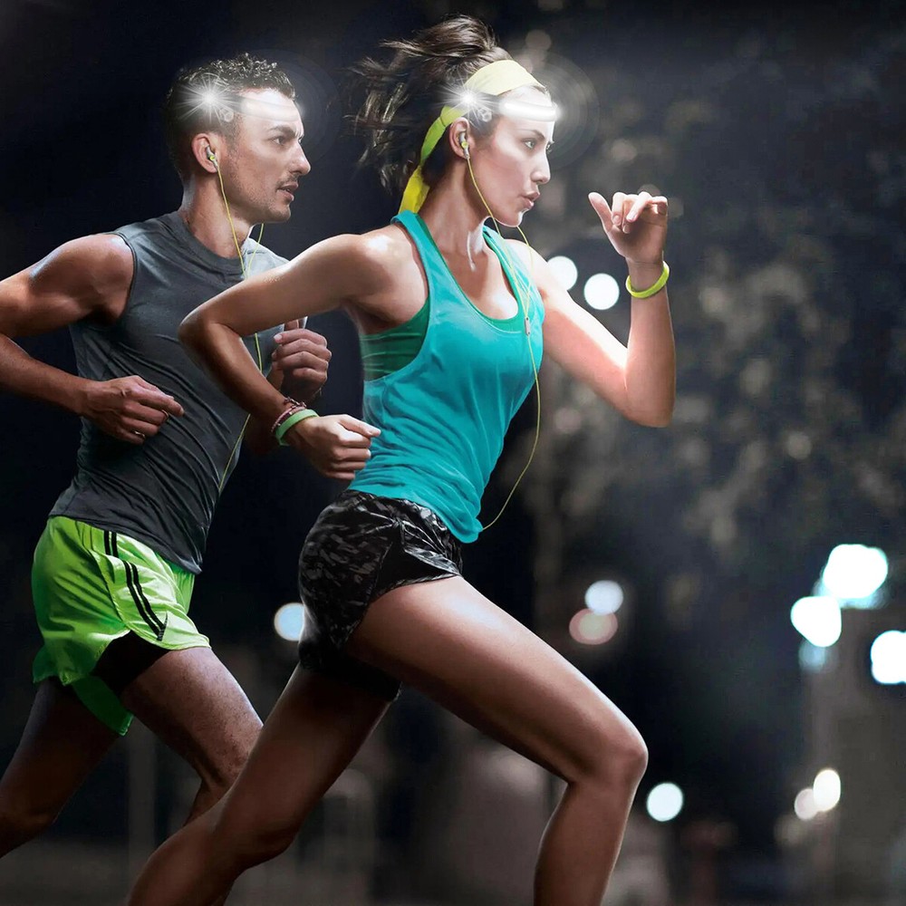 2PCS Headlamp Light Rechargeable 230° Beam Motion Sensor Waterproof Flashlight