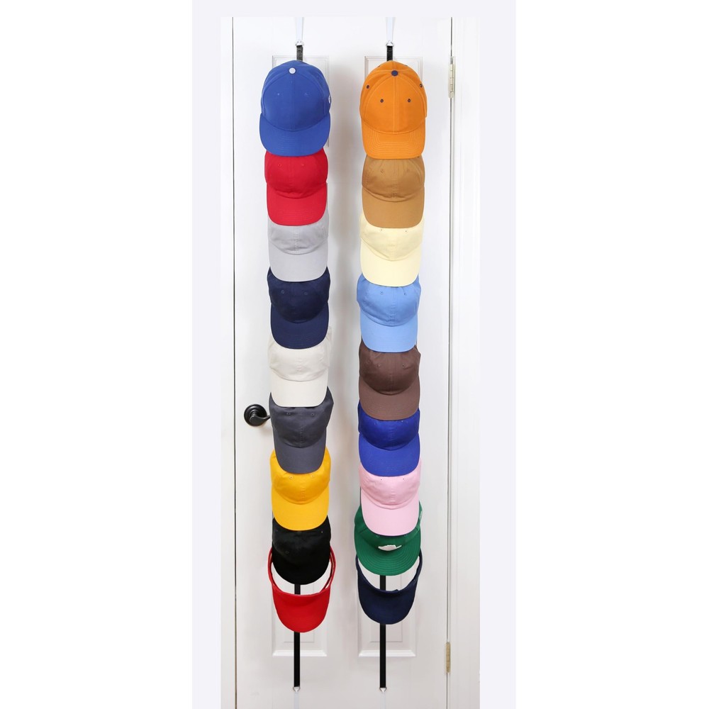Adjustable Hat Rack Organizer For 36 Caps With Innovative Clip Design