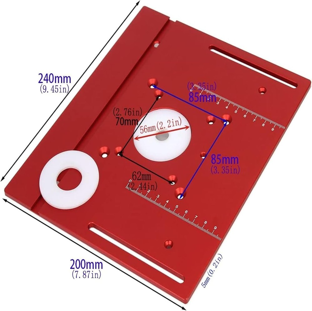 Router Table Insert Plate, Multifunctional Trimming Engraving Table, Aluminium I