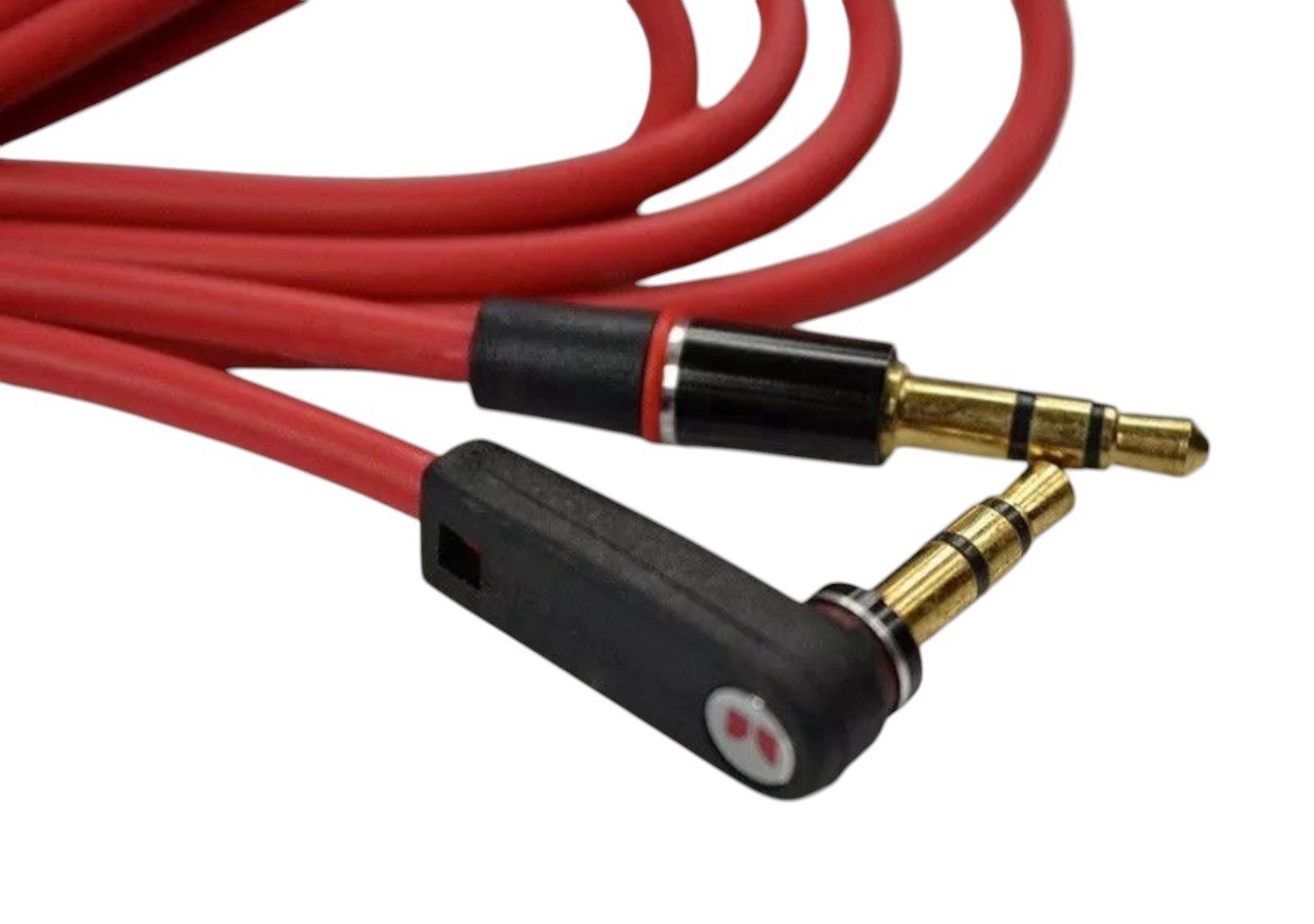 3.5mm BEATS Jack Replacement STUDIO Cable Lead Cord AUX PRO SOLO Red Audio