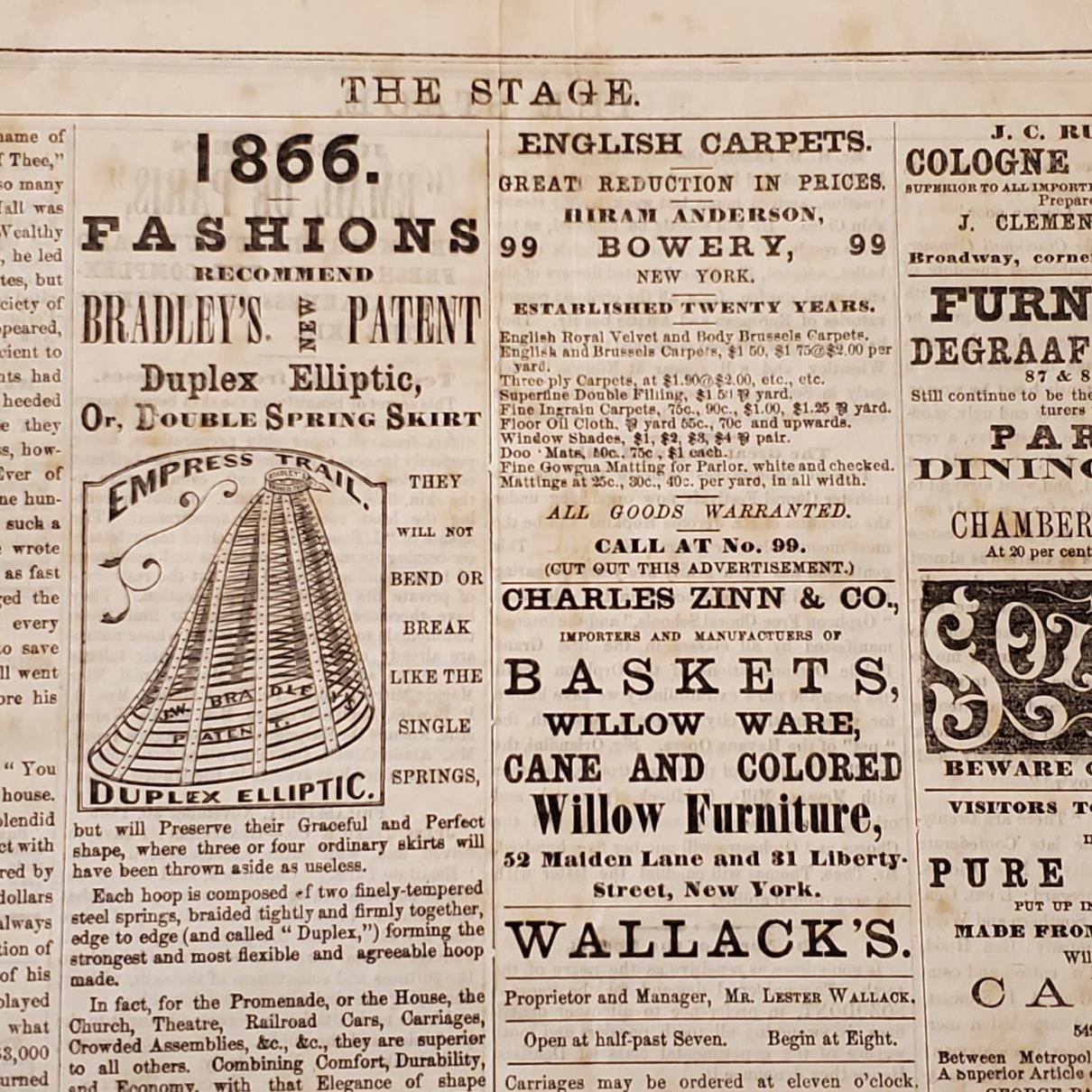 5019----1866 The Stage NYC theatre bulletin