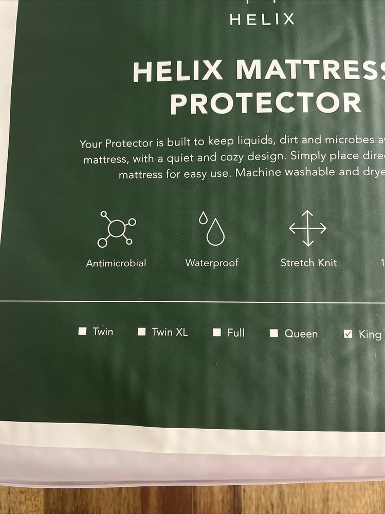 Helix mattress protector - King size, new