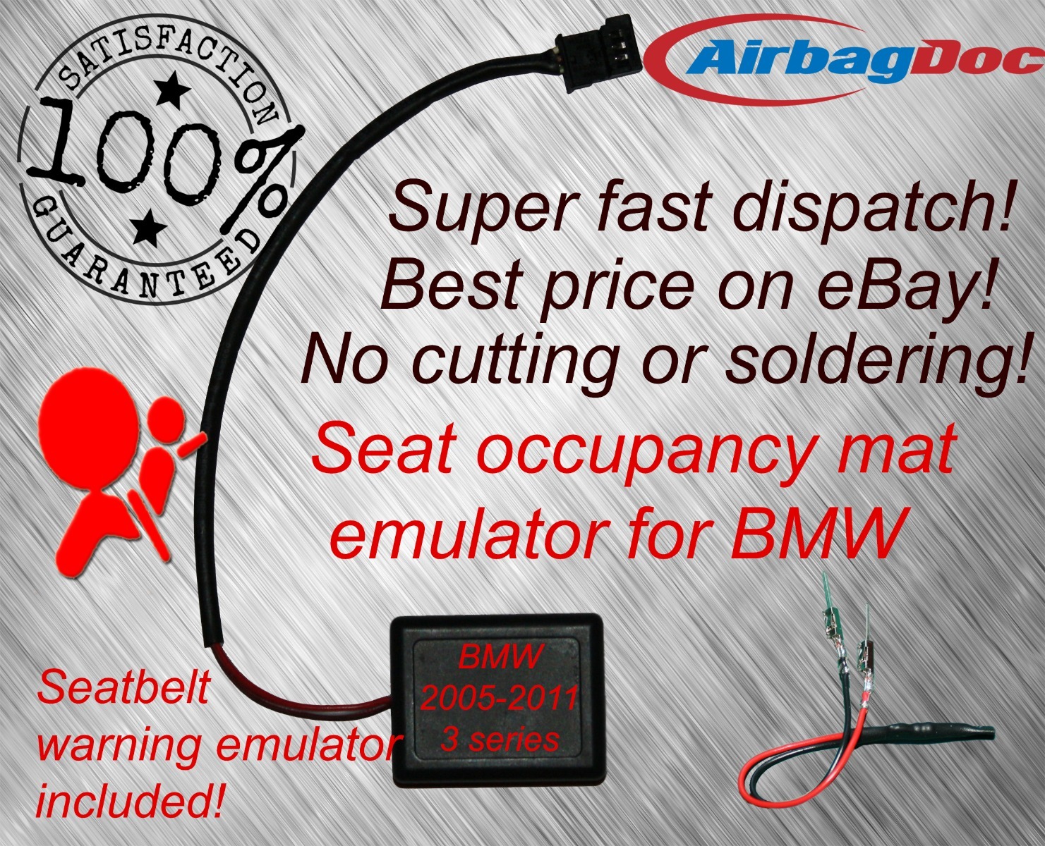 Fit BMW Series 3 E90 E91 E92 M3 Passenger Seat Occupancy Mat Bypass Emulator