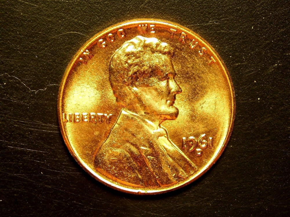 1961-D ONE UNC LINCOLN MEMORIAL CENT #13