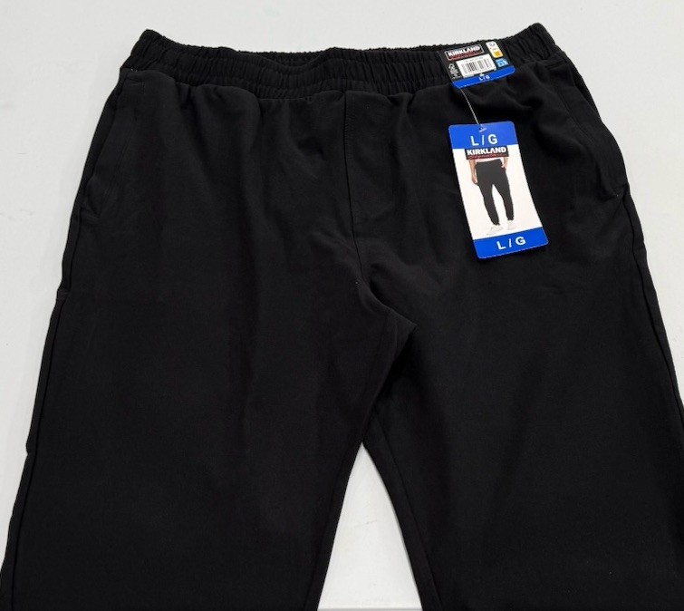 Kirkland Signature Men’s Moisture wicking Fabric Lounge Jogger, Black, Size L