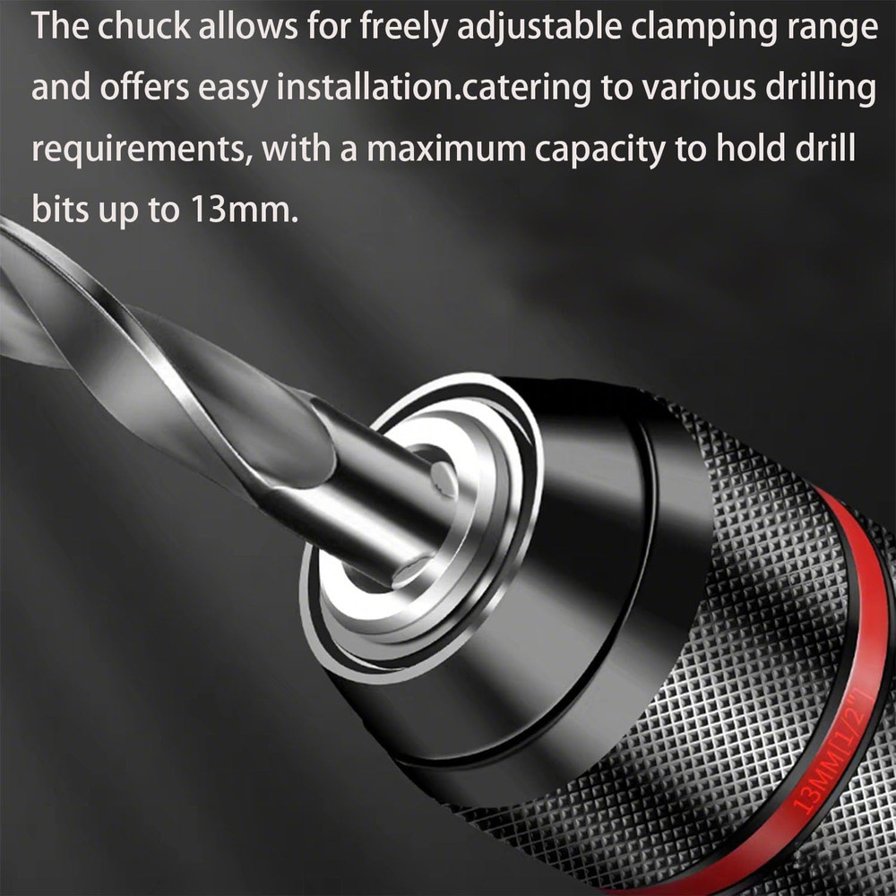 Multi - Function 1.5-13Mm Self-Tighten Keyless Drill Chuck with 1/2-20UNF Mount,