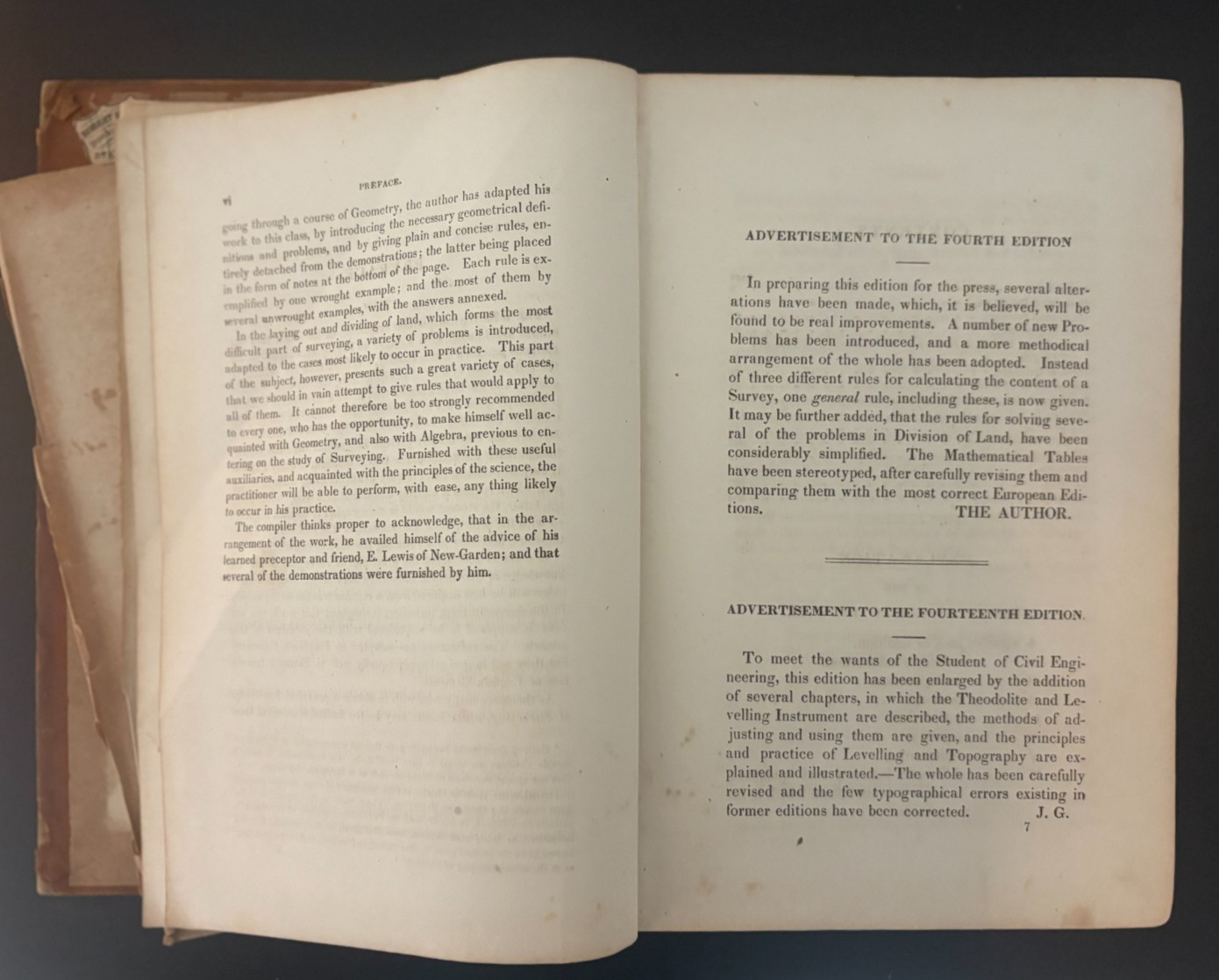 C1 Antique 1856 A Treatise on Surveying Containing Theory & Practice John Gummer