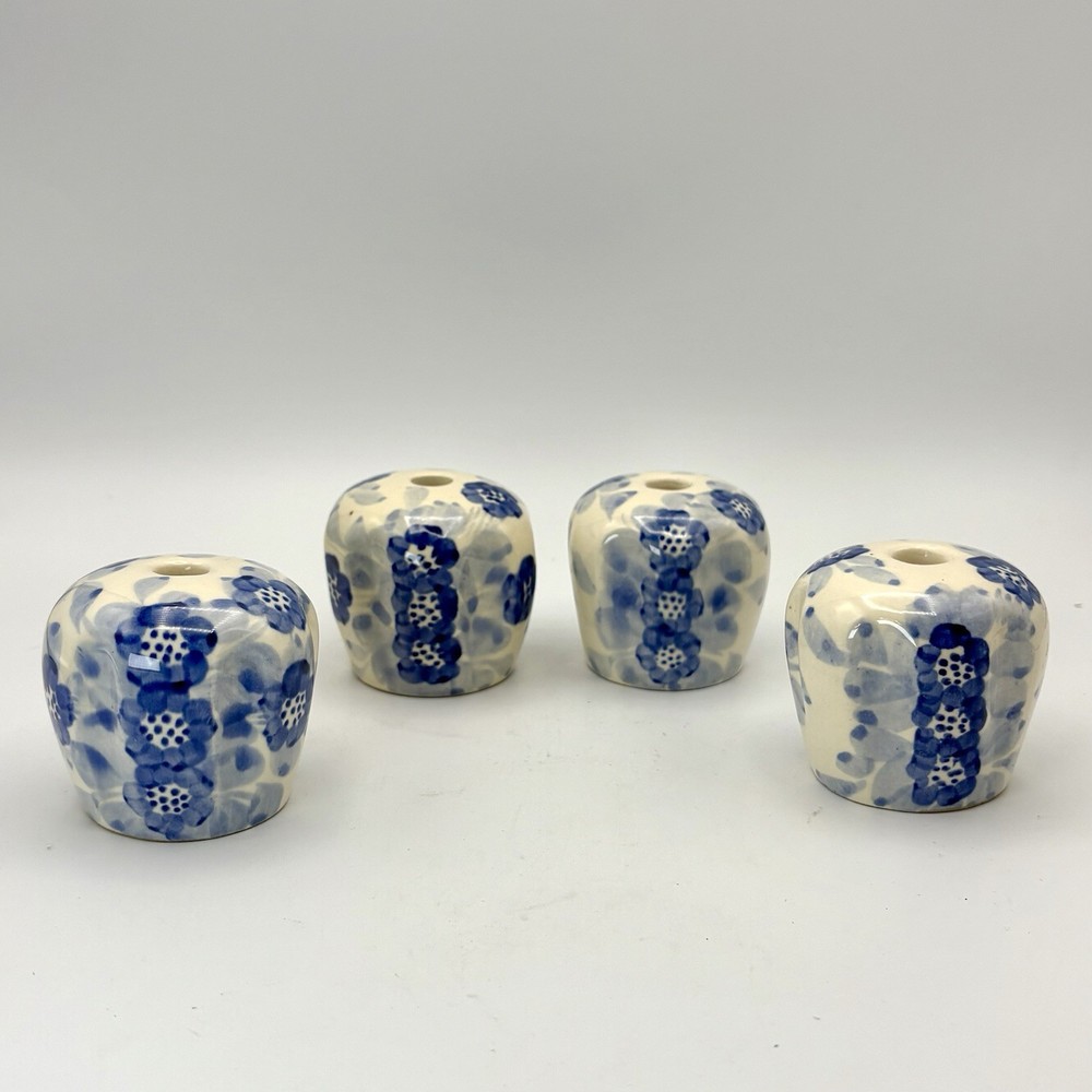 Ceramic Door Knobs Drawer Pulls Blue White Floral