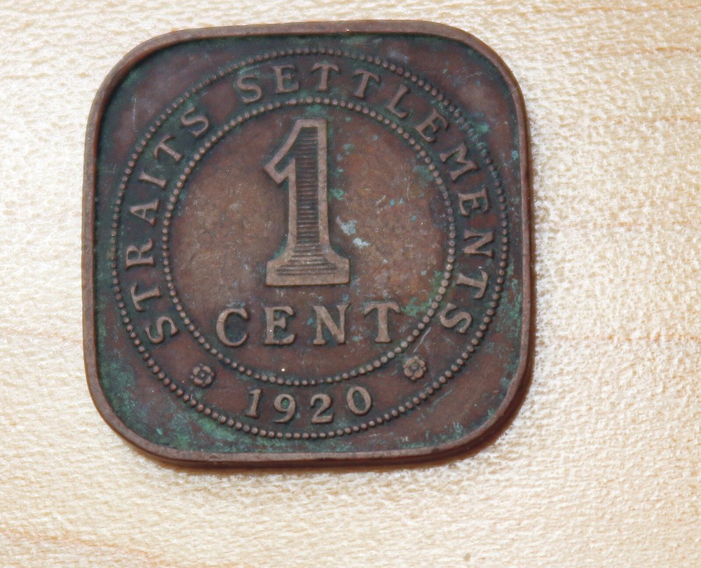 1920 Straits Settlements 1 Cent George V