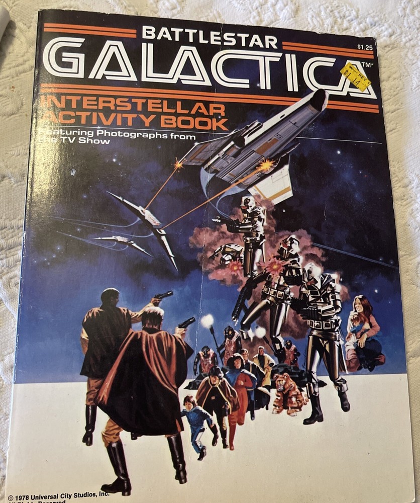 1978 Battlestar Galactica Interstellar Activity Book  Universal City HTF