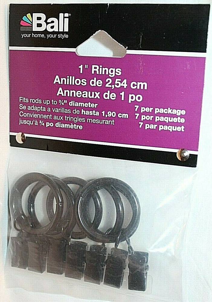 Bali 1" Bronze Blinds Rings  7 Pack