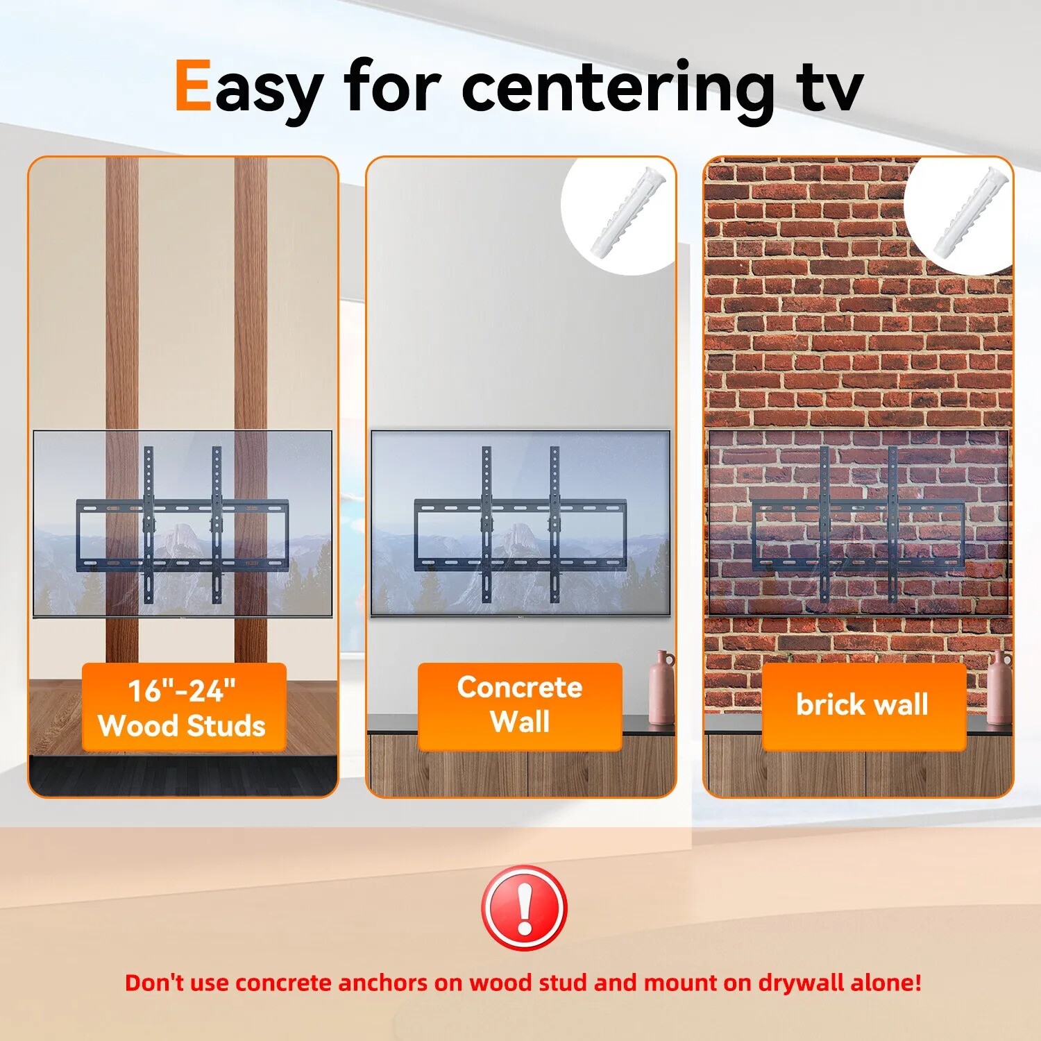 TV Wall Mount Bracket Tilt for 32 37 40 42 43 46 47 50 52 55 60 65 70inch Screen