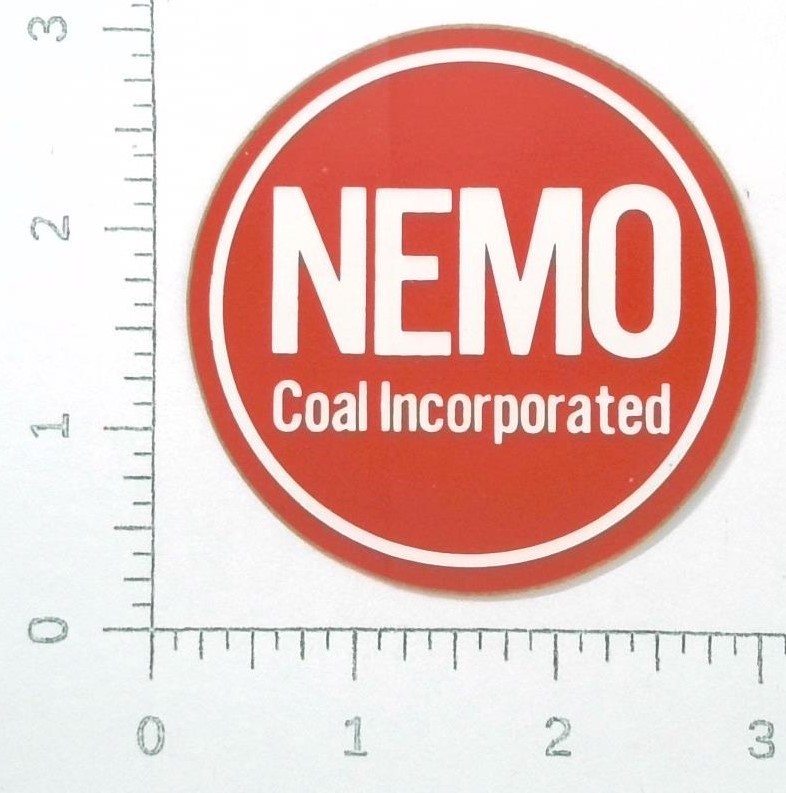 Vintage NEMO Coal Incorporated Mining Sticker Decal