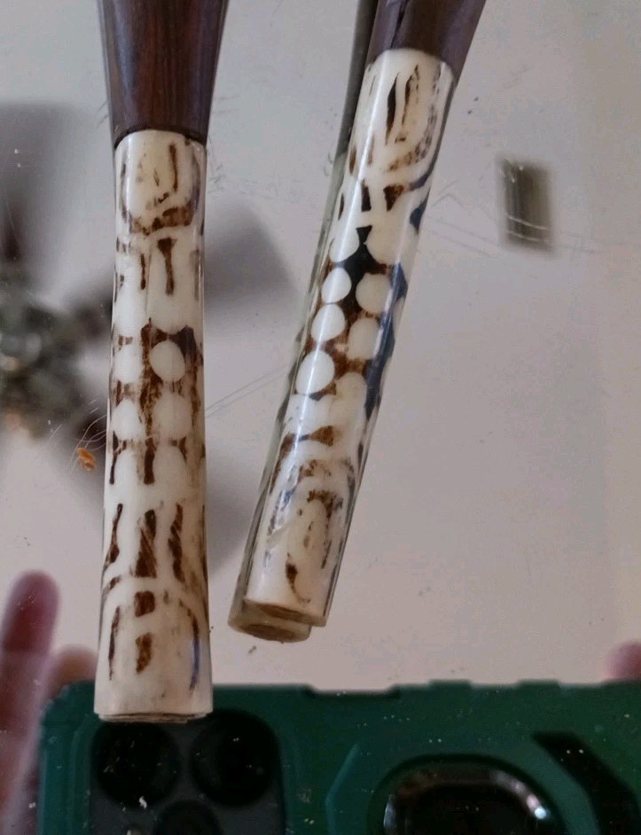 Handmade Bone Handle Solid Fork And Spoon Set Wooden 10 In