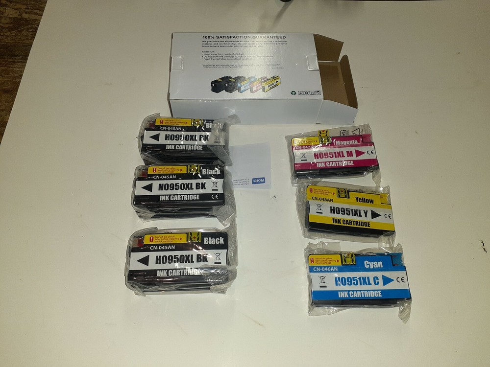 Ink, HP Printer Cartridges, (6) NEW Sealed