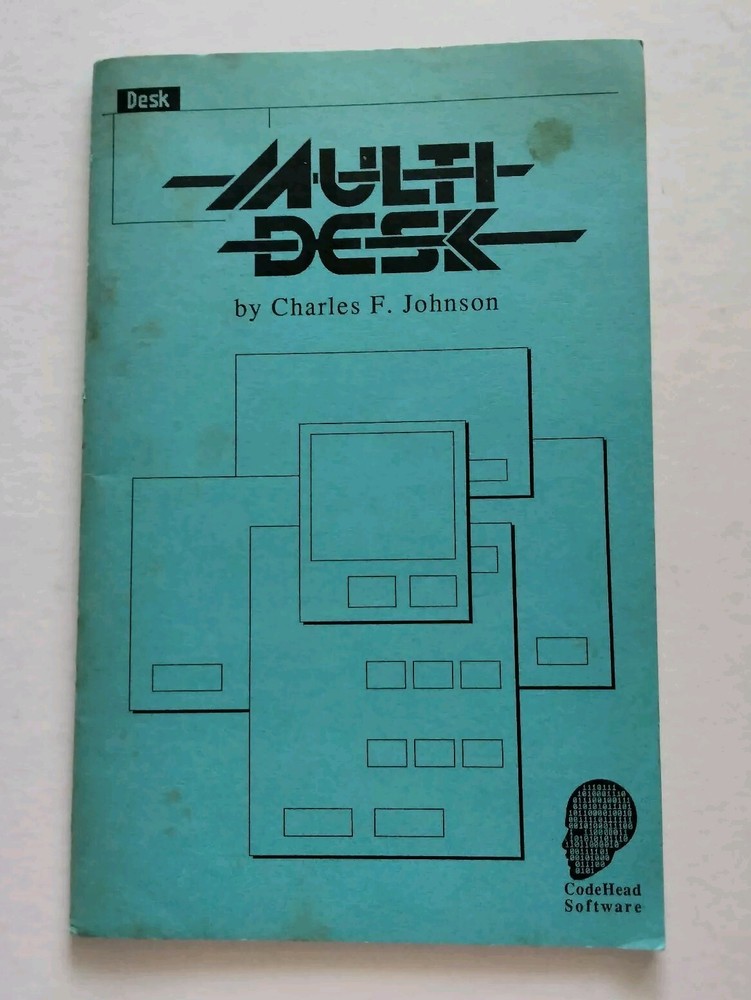 Multi Desk 1988 Vintage Atari ST CodeHead Software 3.5" Disk and Manual