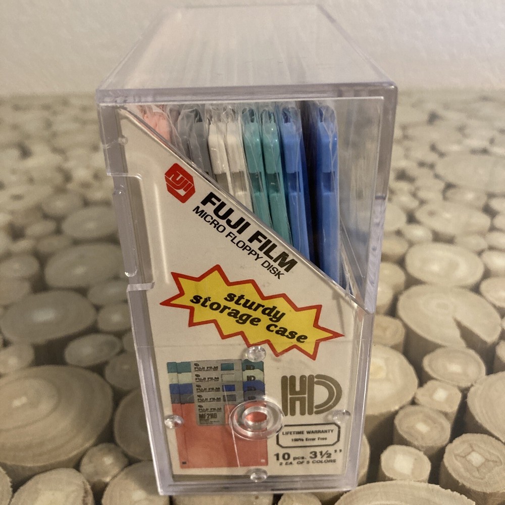 Fuji 3.5 PC Unformatted 2HD Diskettes High-Density Floppy Disk 10-Pack New