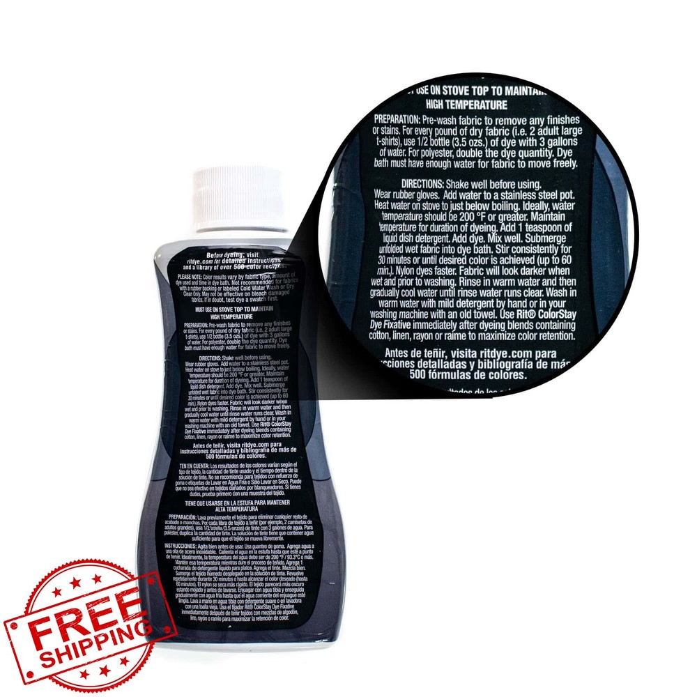 RIT Dye Wide Selection Colors + Color Fixative