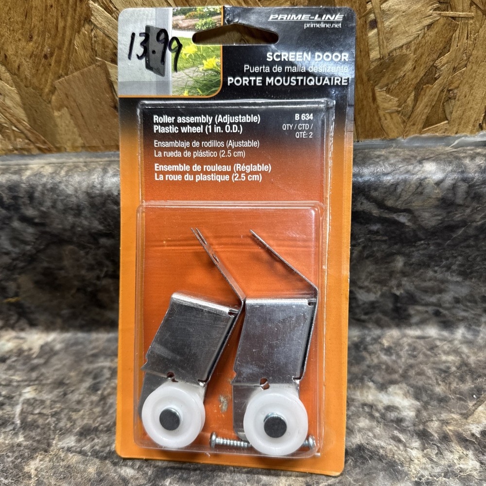 1 In. Polyethylene Roller, Sliding Screen Door Rocker Style Spring (2-pack)