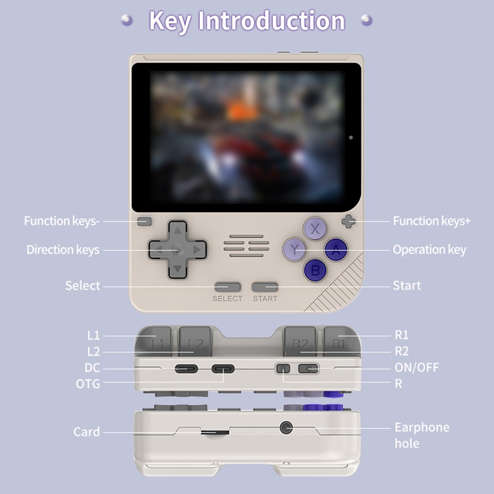 Handheld Game Console 3.5'' IPS Screen Portable Video Gaming OJEE